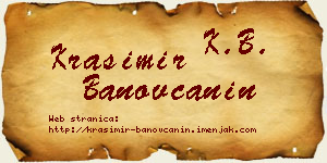 Krasimir Banovčanin vizit kartica